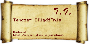 Tenczer Ifigénia névjegykártya